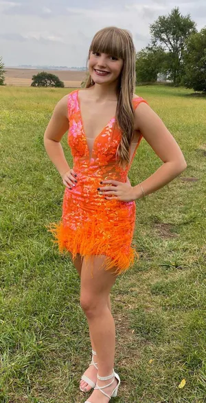 Homecoming Dress Orange Size 2 thumbnail 1