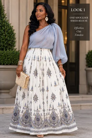 Made in India Embroidered Skirt White thumbnail 1