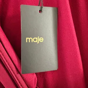 Maje Magicien Bordeaux Red‎ Long Sleeve Low Back Bodysuit Size 2 NEW thumbnail 8