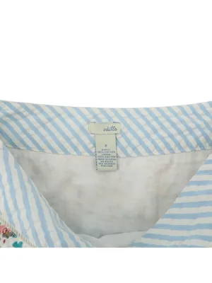Anthropologie Odille Floral Striped Patchwork Seersucker Sassafras Skirt 2 thumbnail 6