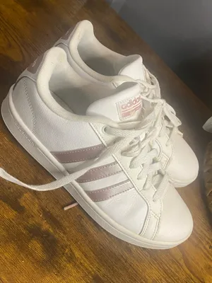 Adidas Cloud Foam Ortholite Float Womens Size 7 White With Rose Pink Stripped thumbnail 2