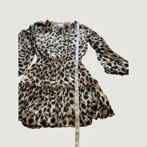 Buddy Love Zozo Leopard Print Metallic Mini Dress Smocked Waist XS CG4275 thumbnail 7
