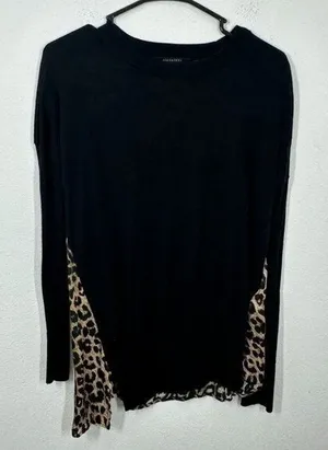 All Saints Black and Brown Crew Neck‎ Sweater thumbnail 1