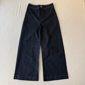 Maeve Ettie High-Rise Crop Wide-Leg Jeans Women 29T Dark Wash Indigo NWOT thumbnail 2