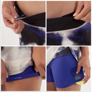 Lululemon Pace Setter Milky Way Skort Skirt Blue Purple Galaxy Marble 14" Size 6 thumbnail 5