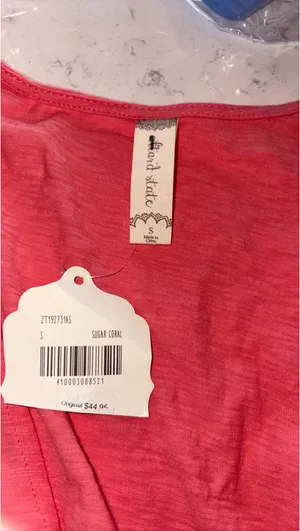 Altar'd State coral pink Pink V Neck Wrap Tank Top thumbnail 2
