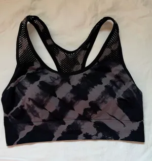 PINK‎ Active Tie Dye Sports Bra Large Mesh Racerback Lightly Lined thumbnail 1