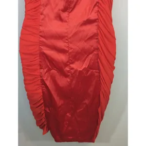 Qurio by Aggie Strapless‎ Cocktail Dress Red Crystal Embellished Womens Large thumbnail 7