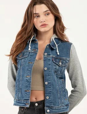 Jean Jersey Jacket hoodie Levi’s XS thumbnail 1
