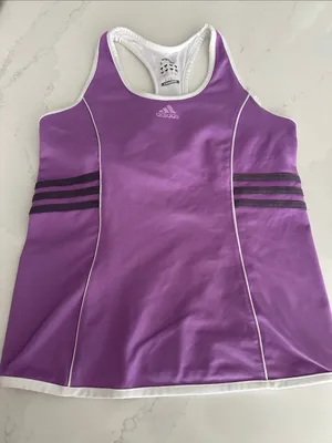 Adidas Clima cool two tone purple racer back tank size medium thumbnail 1