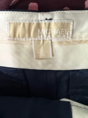 NWT Michael Kors High Rise Wide Leg Navy Dress Pant Career Interview Size 4 thumbnail 4
