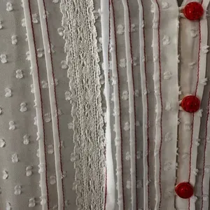 Matilda Jane Cream‎ Swiss Dot Light the Way Tunic Sheer Button up Size Medium thumbnail 4