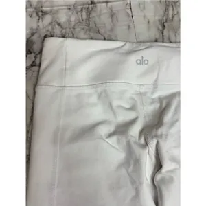Alo moto leggings white high rise mesh panel size small yoga thumbnail 9