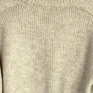 ZARA Cropped Ribbed Hems Long Sleeve Crew Neck Chunky Knit Sweater Small Cream thumbnail 11