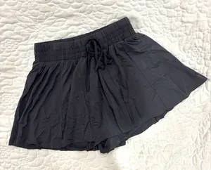 Altar’d State AS Revival Flowy Black Shorts thumbnail 1