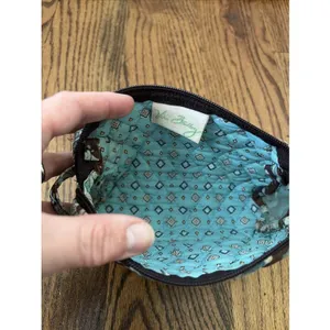 VERA BRADLEY Retired Java Blue Quilted Zipper Pouch Y2K thumbnail 3
