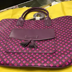 VERA BRADLEY Geometric Purple and Pink Tote Gorgeous like NEW!!never used thumbnail 16