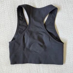 NWOT Free People FP Movement Sports Bra XS Petite Gray Racerback Ribbed Bralette thumbnail 2