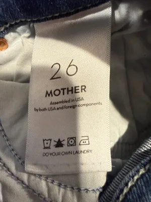 Mother The Weekender Fray Groovin Blue Flare Wide Leg Jeans Women's Size 26 thumbnail 5