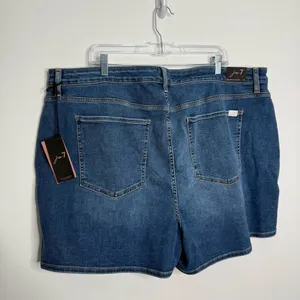 NWT Jen7 By 7 For All Mankind Boyfriend Shorts In Blue Wash Size 22‎ Plus thumbnail 6
