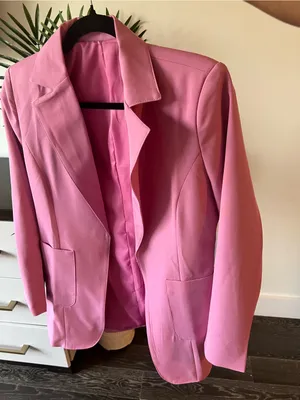 Women’s Pink Blazer Jacket Size M thumbnail 2