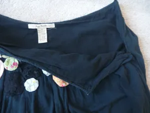 FREE PEOPLE Hobo Full Skirt Black Cotton Lined Size 12 thumbnail 4