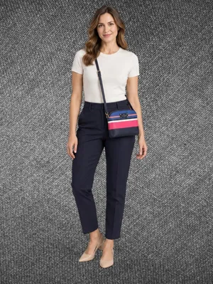 Kate Spade New York Striped Crossbody Bag Navy Pink thumbnail 2