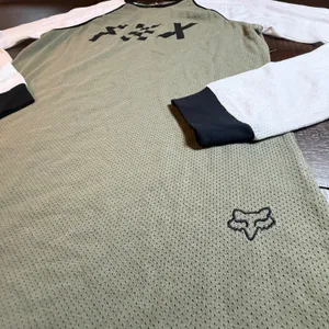 Fox Racing Womens Mesh Raglan Long Sleeve Shirt Olive Green‎ White M Salt Flats thumbnail 3