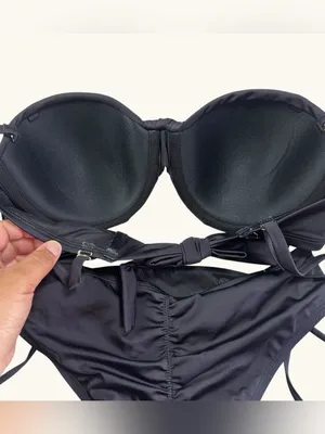A. Che Black Underwire Bikini Set T4 32DD 34D 36C 38B Medium Bottom NWOT Size undefined thumbnail 3