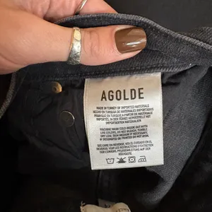 Agolde Riley High rise straight jeans black sz 24 thumbnail 6