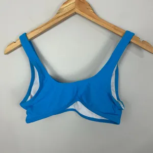 Halara Women's Bikini Bathing Suit Top Bright Blue Sporty XS NEW Beach Cruise thumbnail 5