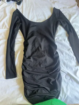 Amazon Black Long Sleeve Backless Dress thumbnail 1