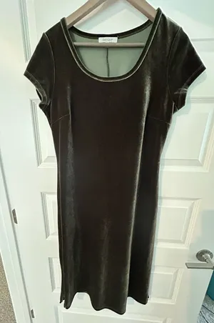 Karen Kane Velvet Dress Green Size M thumbnail 1