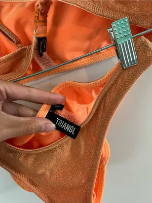 Triangl Mica bikini Set in a sparkly metallic orange color ombré Size XS thumbnail 6