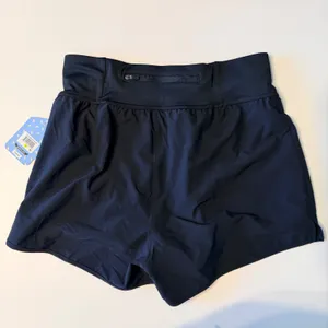 Women's GOAT USA Athletic Shorts Black Built-In Compression Shorts Sz Small NWT thumbnail 3