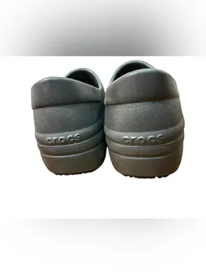CROCS black Slip-On Mule Clogs anti slip work comfort shoe sz 7 lightweight thumbnail 7