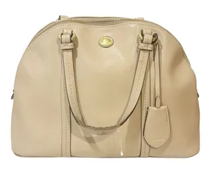 COACH F25671‎ B4/Sand Peyton Cora Dome Satchel FLAWED Shoulderbag thumbnail 1