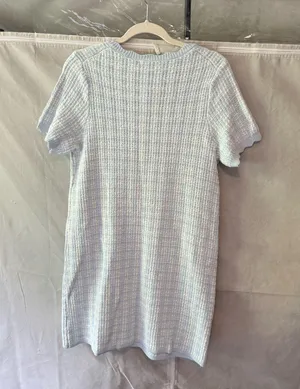 Free Assembly Women's Tweed Mini Sweater Dress with Short Sleeves thumbnail 4