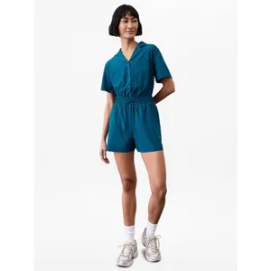 New Athleta M Avenue Romper Coastal Teal Medium thumbnail 4