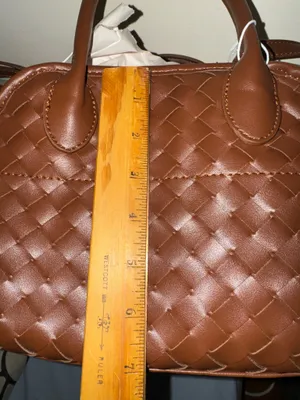 Urban Outfitters Kristie Crossbody Brown Chic leather bag woven texture thumbnail 13