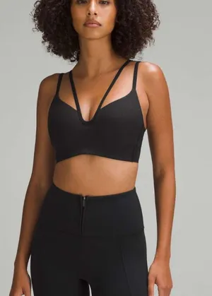 Lululemon Like a Cloud Strappy Longline Ribbed Bra Sz. 2 thumbnail 1