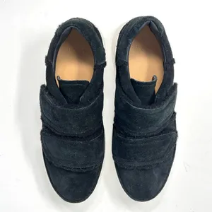 UGG Ashby Spill Seam Trainer Black Suede Laceless Chunky Platform Sneakers 9 thumbnail 8