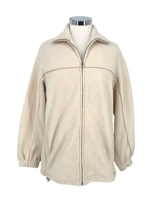 & Other Stories Fleece Full Zip Oversized Cozy Track Jacket Cream Size Small thumbnail 1