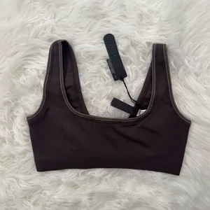 Nike Skims Ribbed Seamless Micro Scoop Bra Phoenix Truffle Size Small thumbnail 4