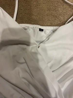 White Spaghetti Strap V thumbnail 2