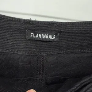 Flamingals Womens 2XL Black Wide Barrel Leg Denim Jeans Plus‎ Size thumbnail 4