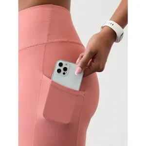 Athleta M Interval Stash 5" Bike Short Medium Natural Rose thumbnail 3