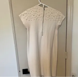 Zara Cream Sweater Dress with Pearl Details thumbnail 5