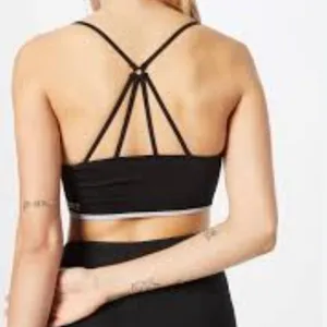 DKNY Sport Womens Black Strappy Seamless Low-Impact Padded Sports Bra Si… #7 thumbnail 2