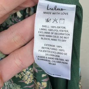 NEW Lulus Meadow Muse Green Floral Tie-Back Puff Sleeve Cottagecore Midi Dress thumbnail 11